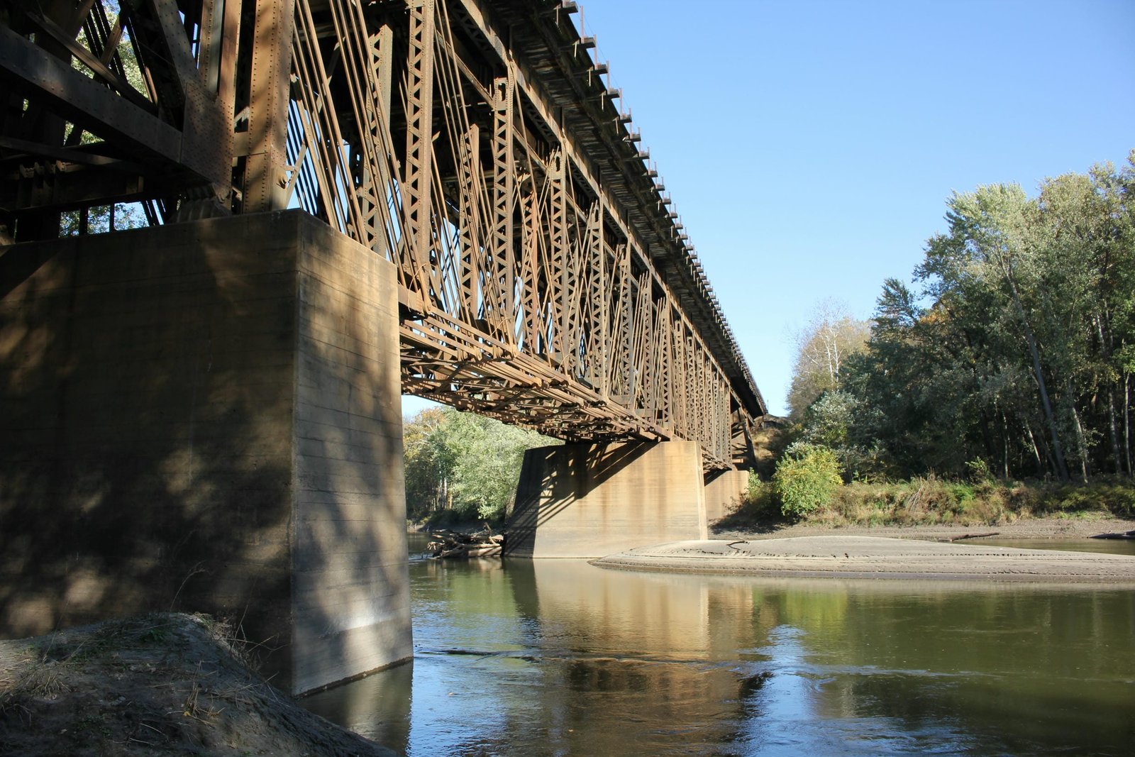 Looking east